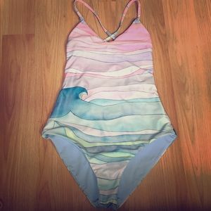 Mara Hoffman Waves Lace-up Swimsuit